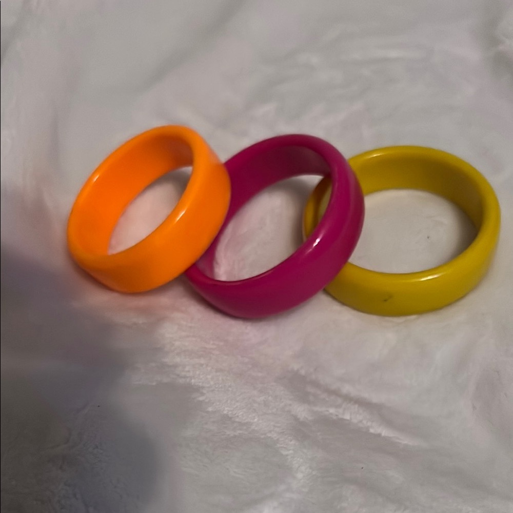 Vibrant Colorful Ring Set